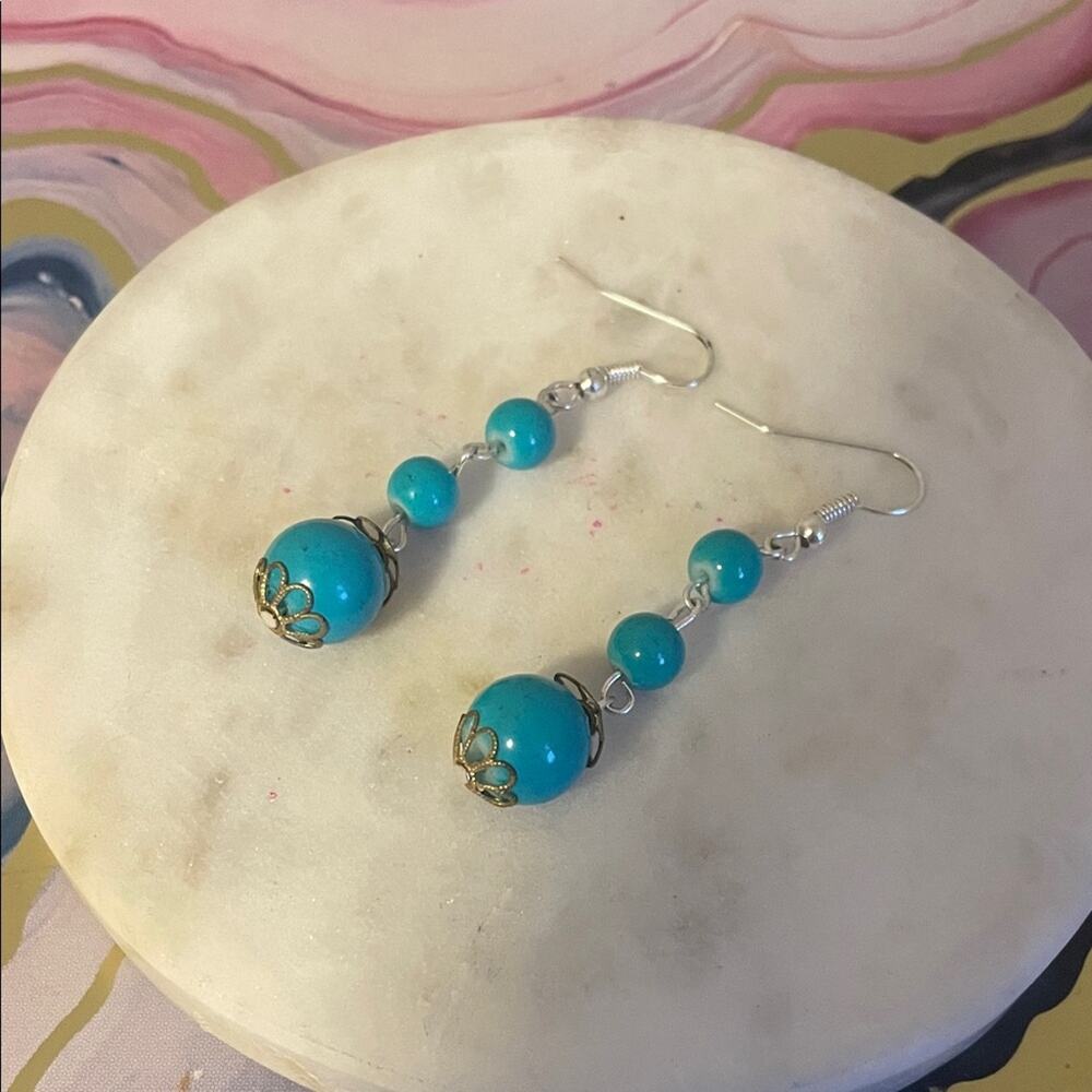 Turquoise Beaded Earrings